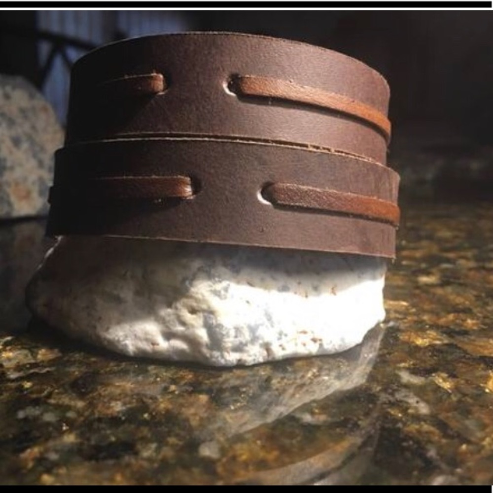 📿💥Brown or Black Genuine Leather Lace Bracelets
